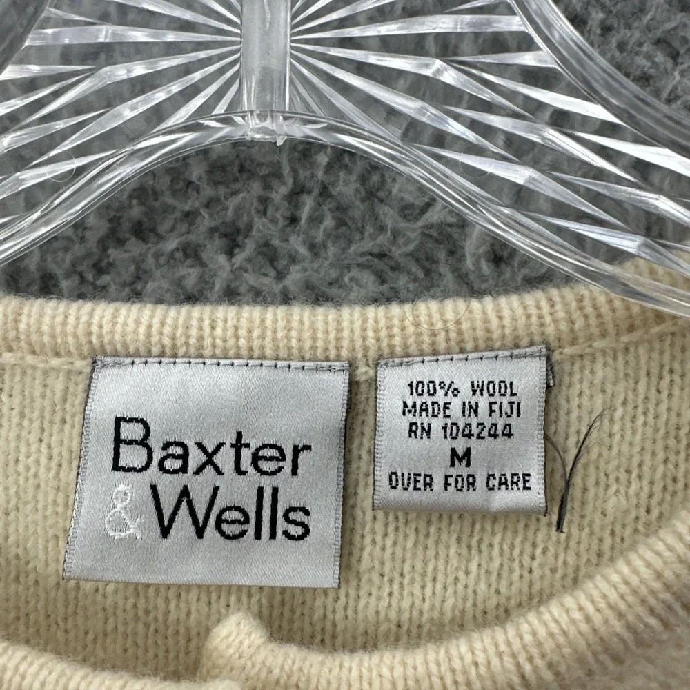 Vintage Baxter &‎ Wells Christmas Cardigan Sweater Wool Holiday Women's Medium